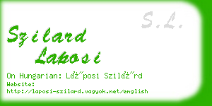 szilard laposi business card